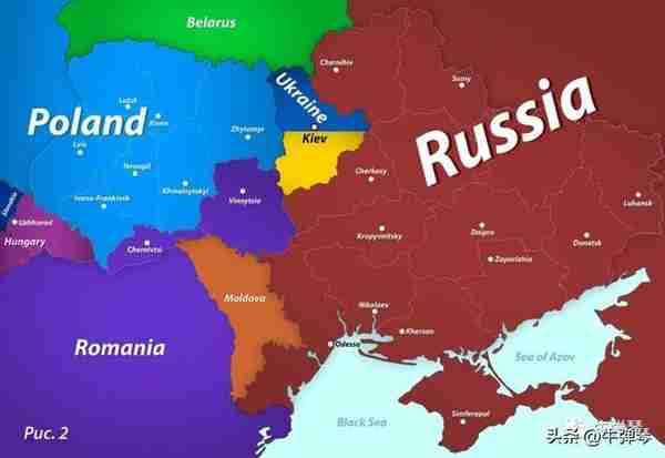 梅德韦杰夫够狠，发了这样一张乌克兰地图