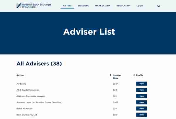 NSX企业上市须知：澳洲国家证券交易所中文网站解析（一）