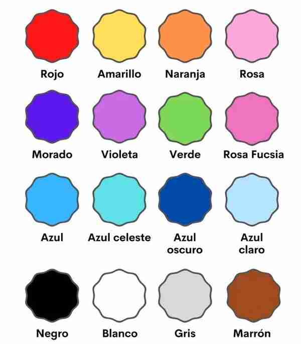 用的颜色来学习西班牙语