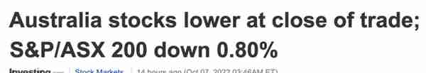 澳元汇率持续跳水，已达到近几个月新低