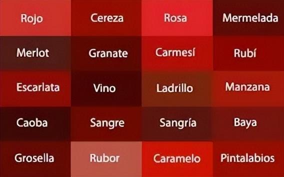 用的颜色来学习西班牙语